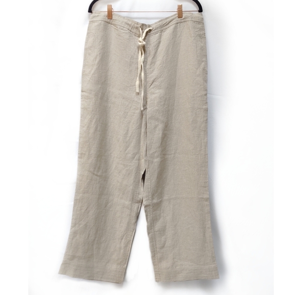 Island Importer Linen Riviera Pants Drawstring - Picture 2 of 8